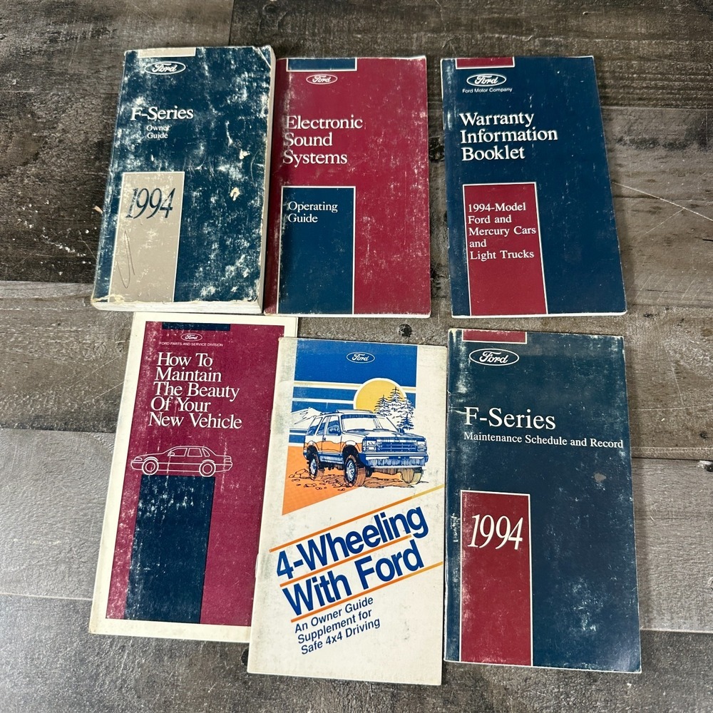 1994 FORD F-SERIES F150 F250 F350‎ OWNERS MANUAL WITH CASE BOOKS OEM